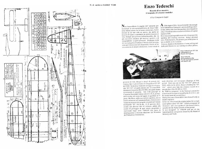 Veleggiatore ET 197 di Enzo Tedeschi